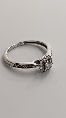 Engagement ring 9ct white gold - engagement,