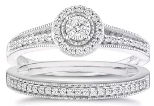 9ct white gold - white, diamond