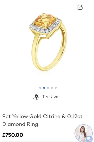 Women diamond citrine gold - diamond,