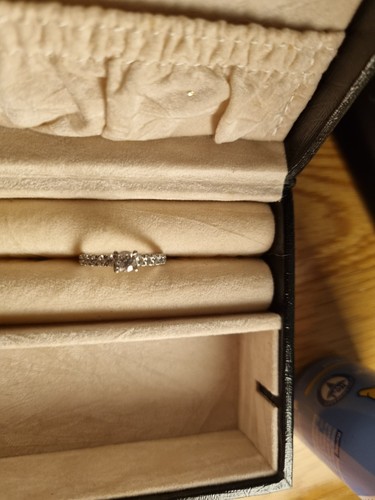Platinum diamond ring size - size, o