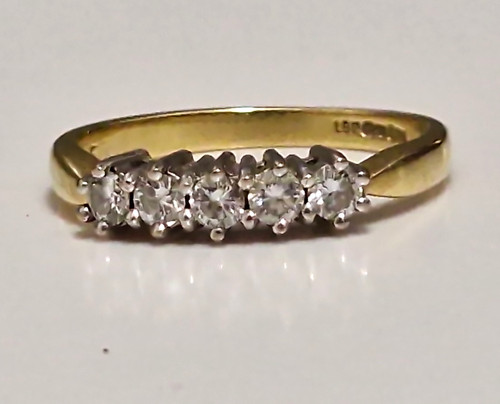 18ct gold ring - gold, with