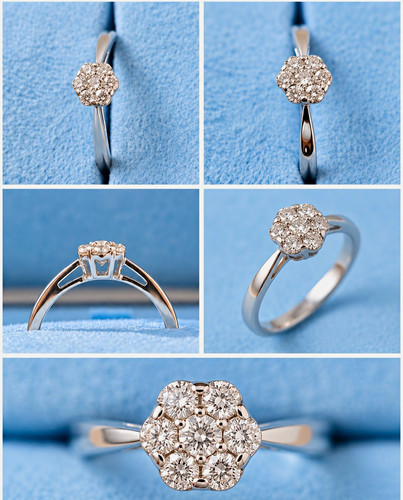18ct white gold - white, diamond